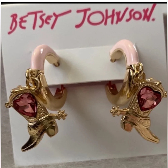 BETSEY JOHNSON SET Southwest Boho Charm Necklace and Cowboy Earrings NEW NWT - Picture 11 of 16